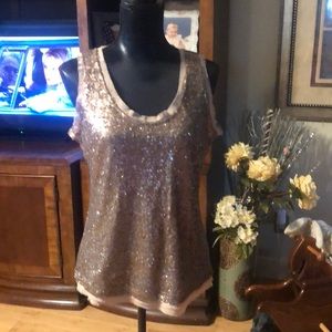 Sequin sleeveless blouse worn once